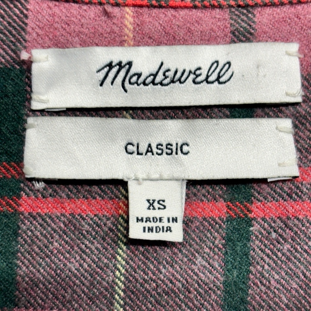 Madewell Flannel Ex-Boyfriend in Nona Plaid XS Button Down Shirt - Picture 6 of 10